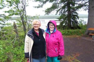 ginny lounsbury and kay richey copper harbor 2012