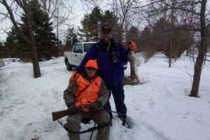 tom buchkoe and pete petosky rabbit hunting in bad axe